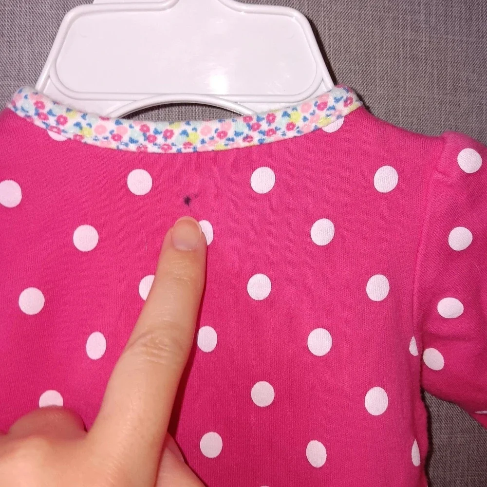 Vintage Y2K Baby Romper‎ Lot Newborn Pink Floral Bunny Polka Dot Carters